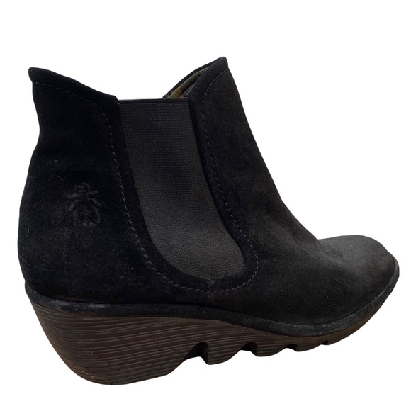 Fly London Shoes | Fly London Phil Black Oil Suede Leather Wedge Chelsea Boots | Color: Black | Size: 8 | Onelovey4lala's Closet